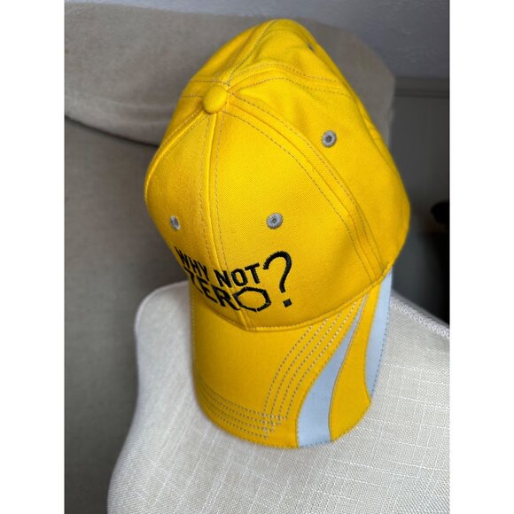 Hat Why Not Zero? Russell Westbrook Basketball Slogan Yellow Cap America Flames - Picture 3 of 7